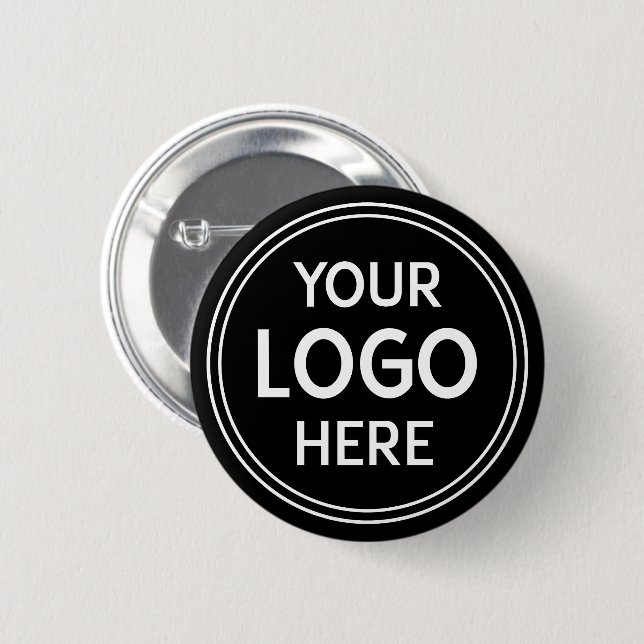 Chapa Redonda De 5 Cm Personalizado, Moderno, Elegante, Monocromo, Códig (Anverso y reverso)