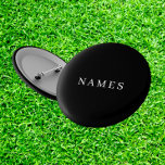 Chapa Redonda De 5 Cm Personalizado negro simple Añadir su nombre elegan<br><div class="desc">Simple Personalizado Negro Añade tu nombre de diseño elegante para cualquiera.</div>