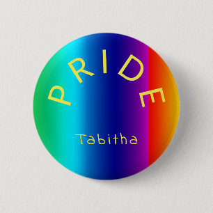 Chapa Redonda De 5 Cm Personalizado ORGULLO Arcoiris Multicolor Personal