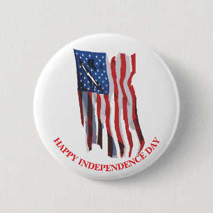 Chapa Redonda De 5 Cm Personalizado patriótico de la bandera estadounide