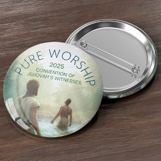 Chapa Redonda De 5 Cm Personalizado Pure Worship 2025 Convención JW Gift