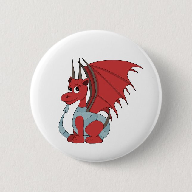 Chapa Redonda De 5 Cm Personalizado Red Dragon (Anverso)