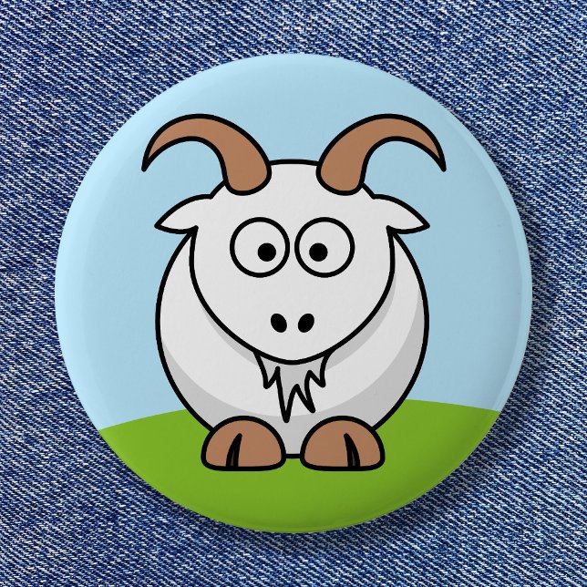 Chapa Redonda De 5 Cm Personalizado redondo lindo Saanen Goat (Saanen Goat Button)