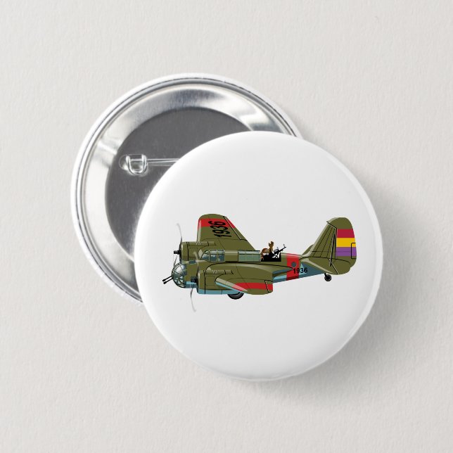 Chapa Redonda De 5 Cm Personalizado retro bombero (Anverso y reverso)