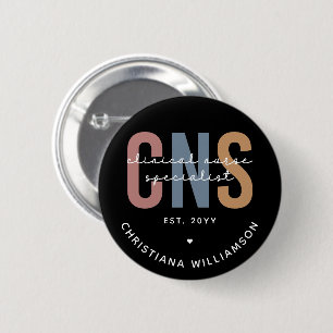 Chapa Redonda De 5 Cm Personalizado Retro Especialista en Enfermería Clí