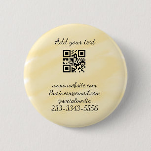 Chapa Redonda De 5 Cm personalizado simple código QR agregar su nombre t