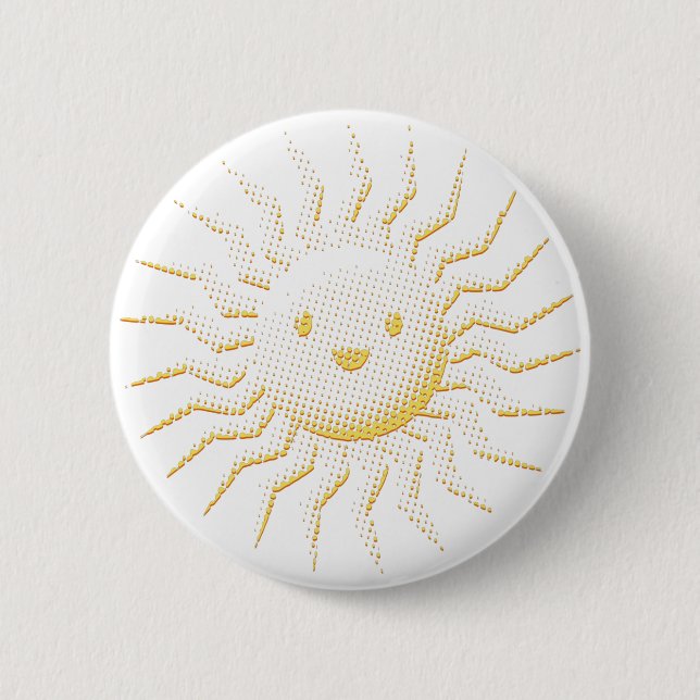 Chapa Redonda De 5 Cm Personalizado Sonriente Cara Solar (Anverso)