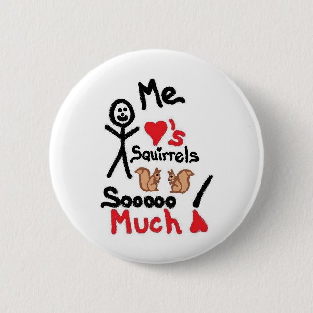 Chapa Redonda De 5 Cm Personalizado Squirrel Lover (Anverso)