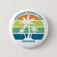 Personalizado Tropical Island Palm Trees Reunion N