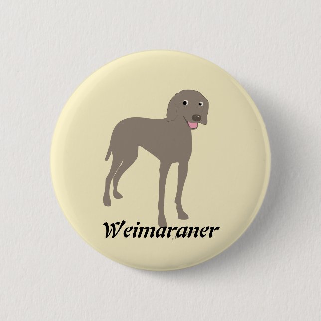 Chapa Redonda De 5 Cm Personalizado Weimaraner (Anverso)
