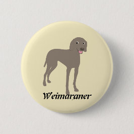 Chapa Redonda De 5 Cm Personalizado Weimaraner