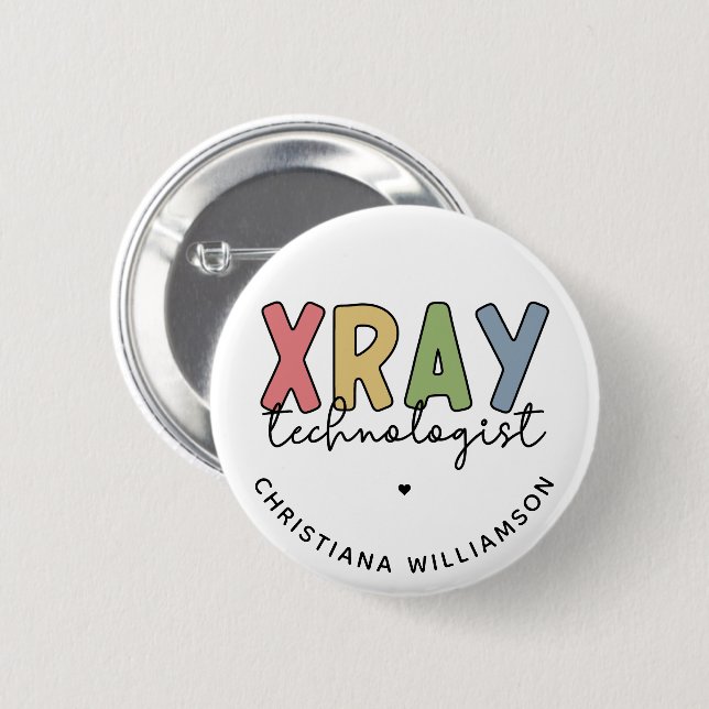 Chapa Redonda De 5 Cm Personalizado Xray Technologist X-ray Tech Gifts (Anverso y reverso)