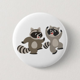 Chapa Redonda De 5 Cm Personalizados de baile lindo Raccoons