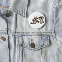 Chapa Redonda De 5 Cm Personalizados de baile lindo Raccoons