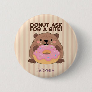 Chapa Redonda De 5 Cm Personalized A fun play on words Castor & Dona