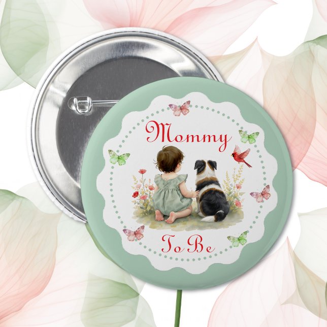 Chapa Redonda De 5 Cm Personalized Baby Shower | Mom To Be (Subido por el creador)