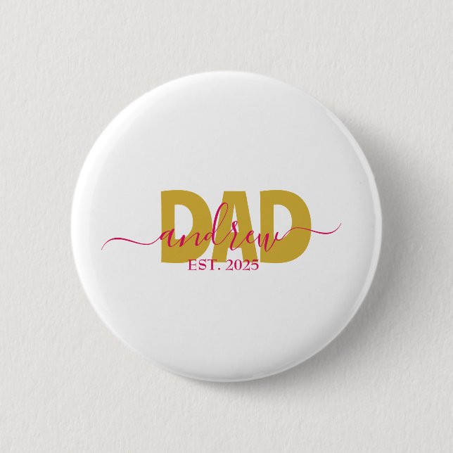 CHAPA REDONDA DE 5 CM PERSONALIZED DAD TO BE (Anverso)