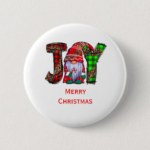 Chapa Redonda De 5 Cm Personalized Joy Gnomes Merry Christmas 