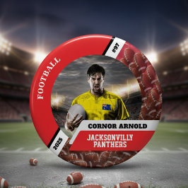 Chapa Redonda De 5 Cm Personalized photo sports button/pin football butt