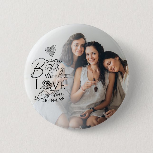 Chapa Redonda De 5 Cm Personalized Sister-in-law Gifts (Anverso)