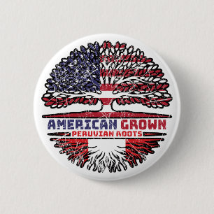 Chapa Redonda De 5 Cm Perú Perú Árbol de los Estados Unidos de América