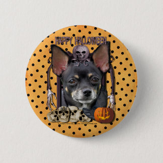 Chapa Redonda De 5 Cm Pesadilla de Halloween - chihuahua - Isabel