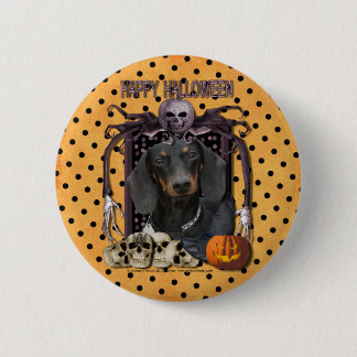Chapa Redonda De 5 Cm Pesadilla de Halloween - Dachshund - Winston