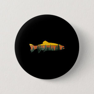 Chapa Redonda De 5 Cm Pesca con Mosca de Trucha Naturaleza Bosque Exteri