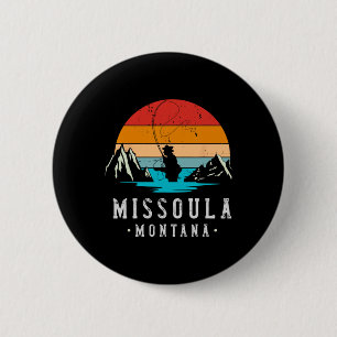 Chapa Redonda De 5 Cm Pesca con Mosca Missoula Montana 