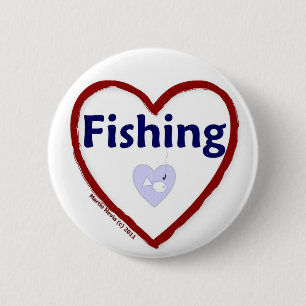 Chapa Redonda De 5 Cm Pesca de amor