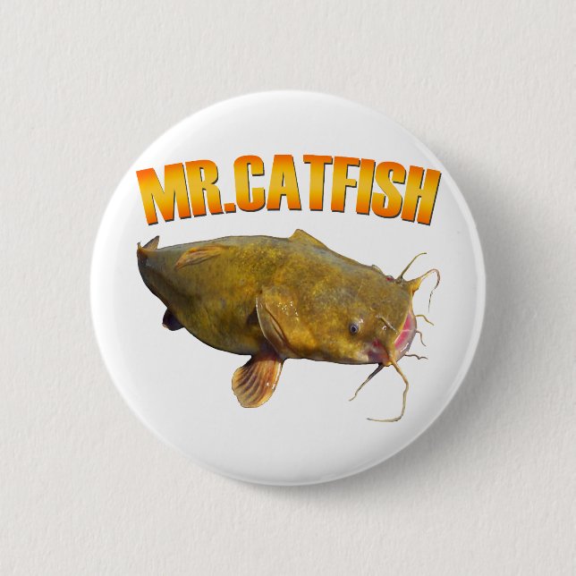 Chapa Redonda De 5 Cm Pesca de Sr. Catfish (Anverso)