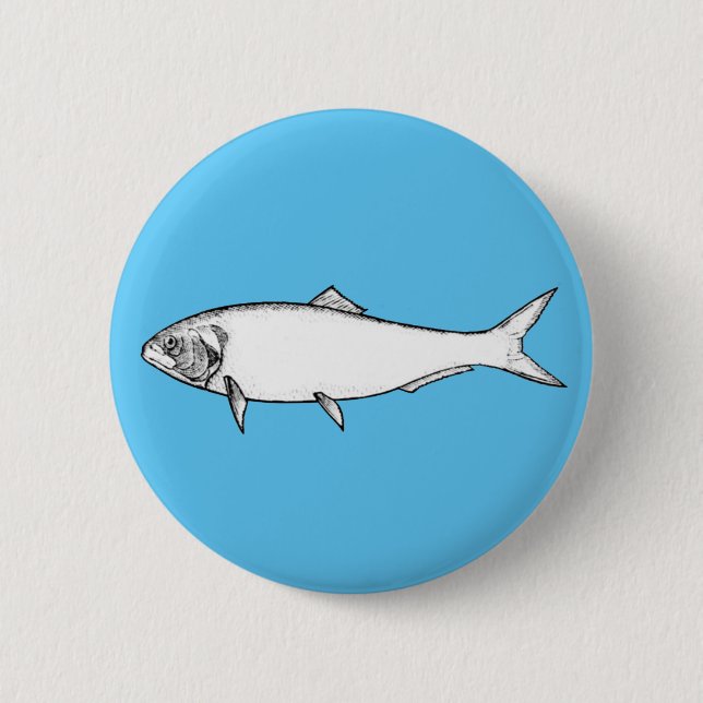 Chapa Redonda De 5 Cm Pescado blanco (Anverso)