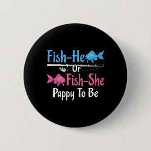 Chapa Redonda De 5 Cm Pescado-él o Pescado-ella Pappy para Revelar Géner