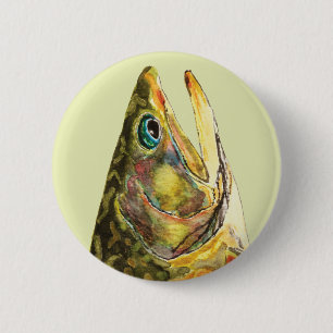 Chapa Redonda De 5 Cm Pescador de truchas rotas