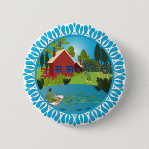 Chapa Redonda De 5 Cm Pescadores