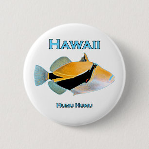 Chapa Redonda De 5 Cm Pescados de Hawaii Humu Humu