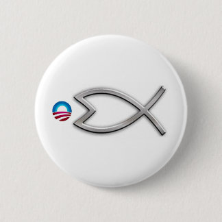 Chapa Redonda De 5 Cm Pescados de Obama