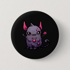 Chapa Redonda De 5 Cm Pestilence Kitty Pin Button - Gato de peste suave