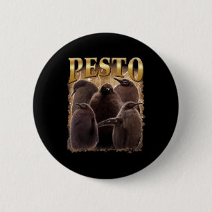 Chapa Redonda De 5 Cm Pesto The Penguin Funny Ba1