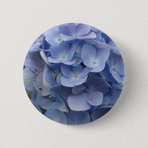 Chapa Redonda De 5 Cm Pétalos azules del Hydrangea