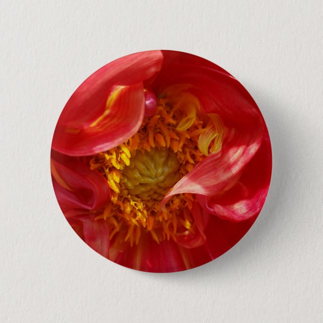 Chapa Redonda De 5 Cm pétalos rojos (Anverso)
