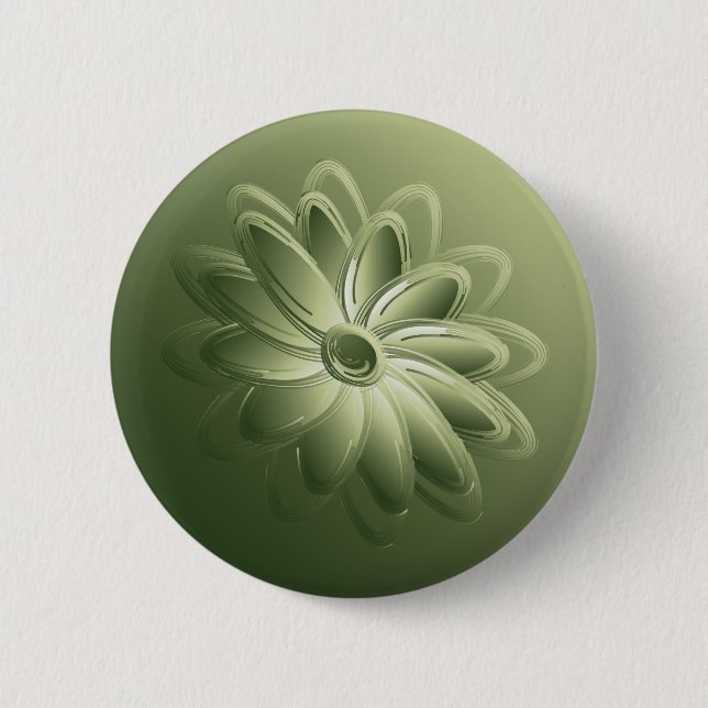 Chapa Redonda De 5 Cm pétalos verdes (Anverso)