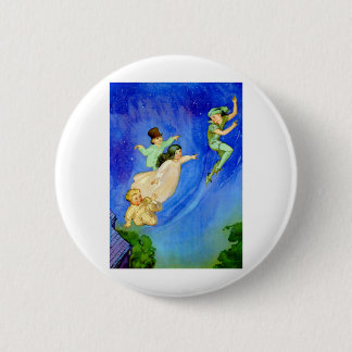 CHAPA REDONDA DE 5 CM PETER PAN, WENDY, JOHN Y MICHAEL VOLAN FUERA