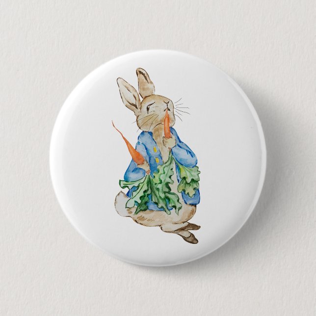 Chapa Redonda De 5 Cm Peter Rabbit Baby Shower (Anverso)