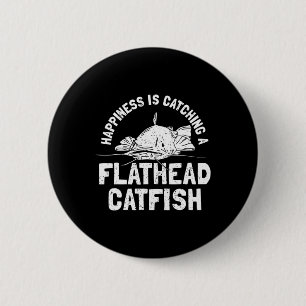 Chapa Redonda De 5 Cm Pez Gato de Cabeza Plana - Pesca de Bagre Pescado