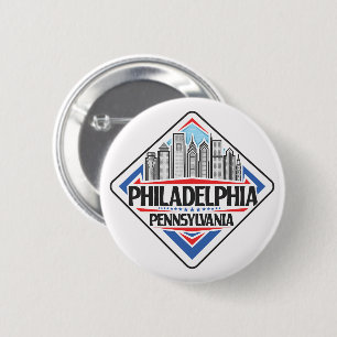 Chapa Redonda De 5 Cm Philadelphia Pennsylvania