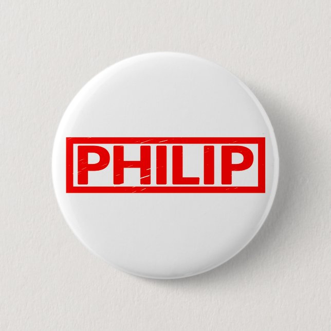 Chapa Redonda De 5 Cm Philip Stamp (Anverso)