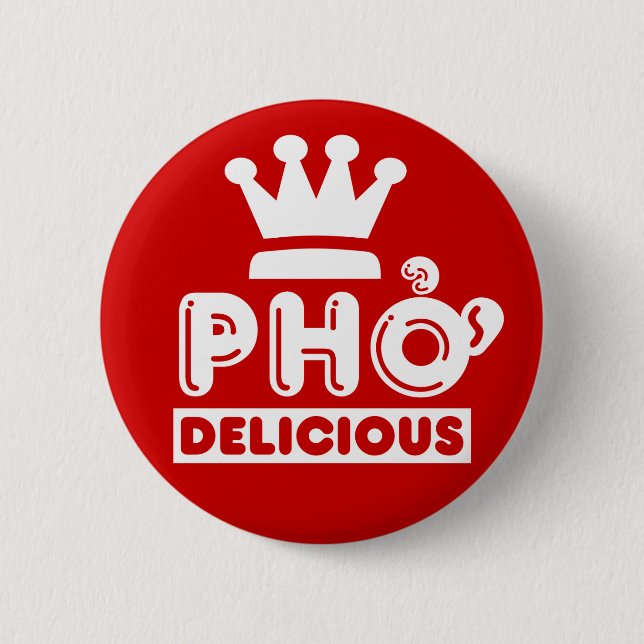 Chapa Redonda De 5 Cm Pho King Delicious (Anverso)