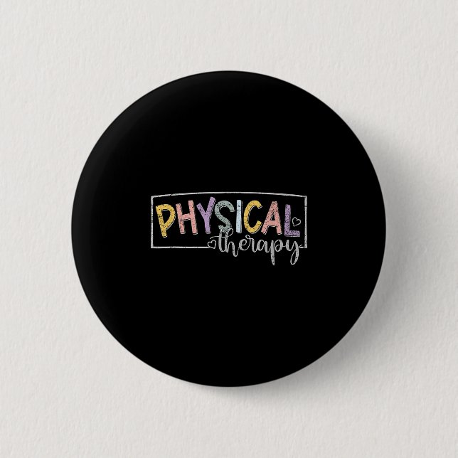 Chapa Redonda De 5 Cm Physical Therapy Funny Physical Therast Pt Therast (Anverso)