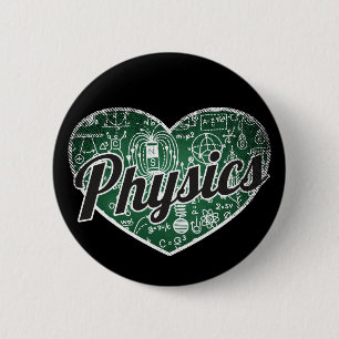 Chapa Redonda De 5 Cm Physics Retro Heart Blackboard Love